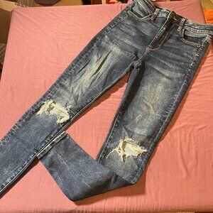 American Eagle Outfitters Super Hi Rise Jegging Blue Jeans - Size 2 short